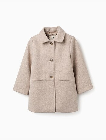 Manteau à effet laine avec doublure b&s
