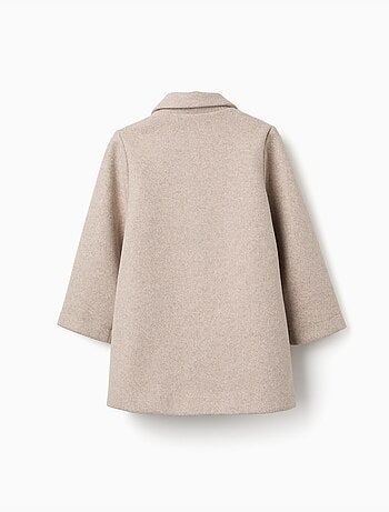 Manteau à effet laine avec doublure b&s