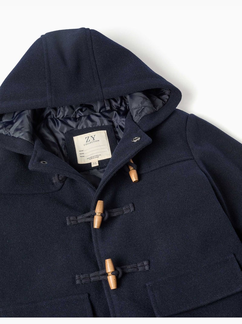 Manteau à effet laine avec poches b&s Marron - Kiabi