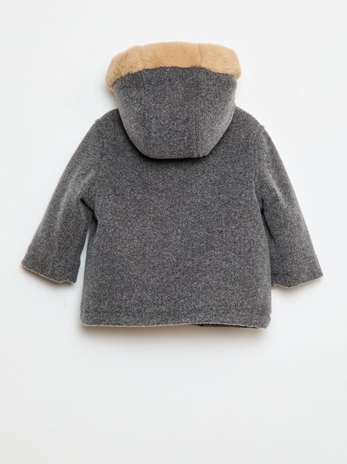 Manteau avec capuche douce - Kiabi