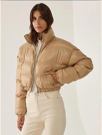 Manteau bouffant en similicuir hiccup