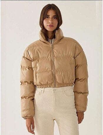 Manteau bouffant en similicuir hiccup