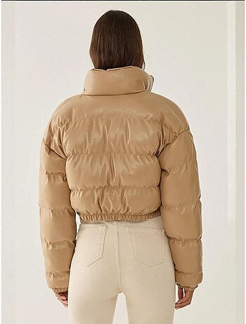 Manteau bouffant en similicuir hiccup