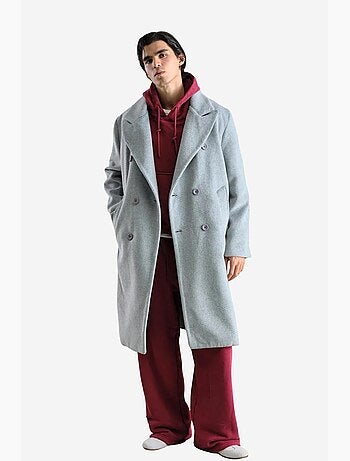 Manteau boutonné texturé giesto