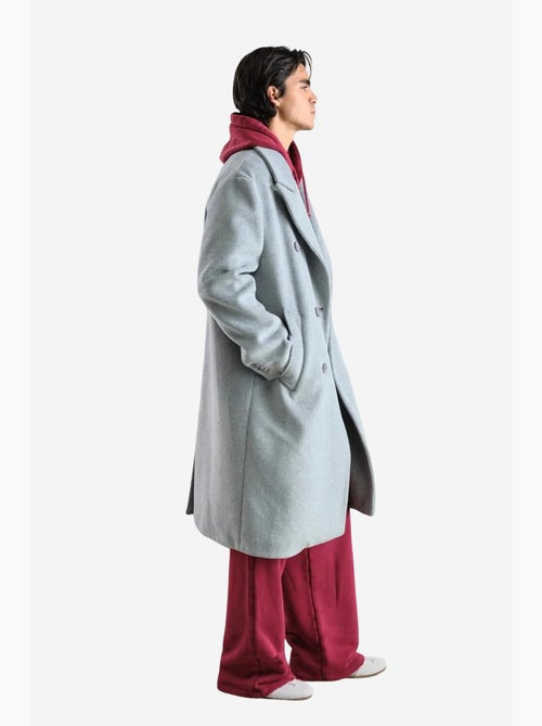 Manteau boutonné texturé giesto - Kiabi