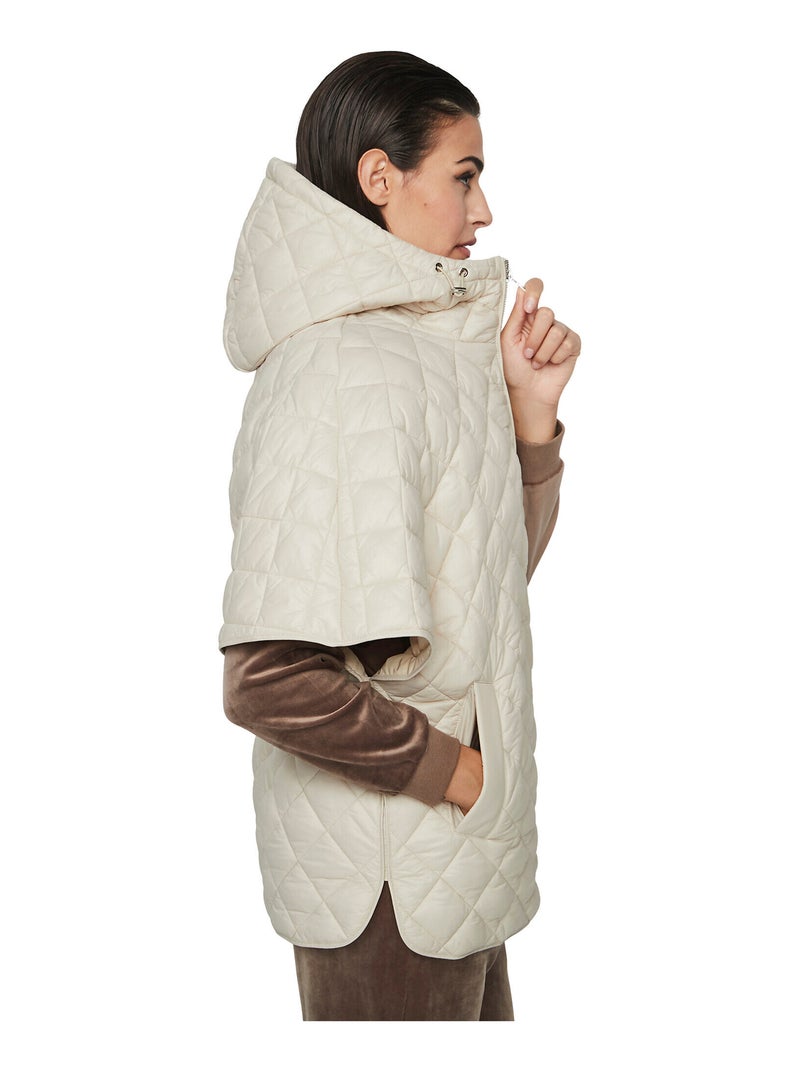 Manteau cape matelassé pc1 style add Ecru - Kiabi