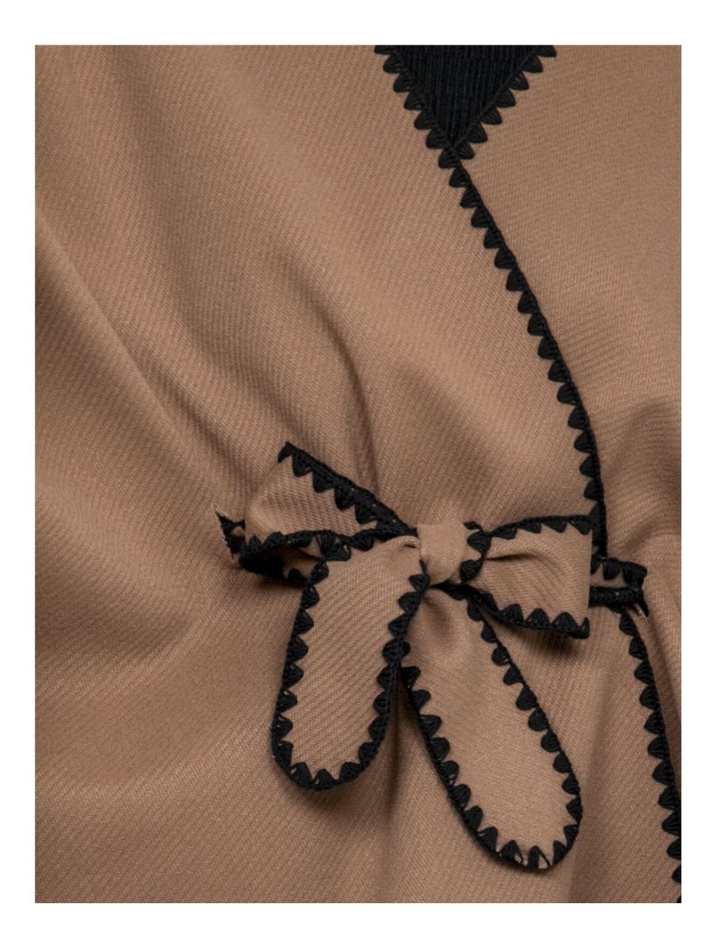 Manteau cape ulila Marron caramel - Kiabi