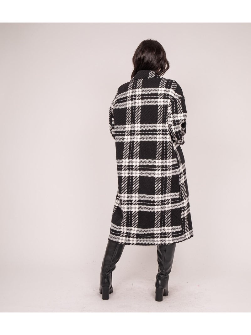 Manteau carreaux ureno Noir - Kiabi