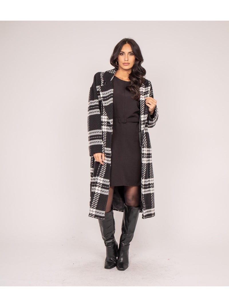 Manteau carreaux ureno Noir - Kiabi
