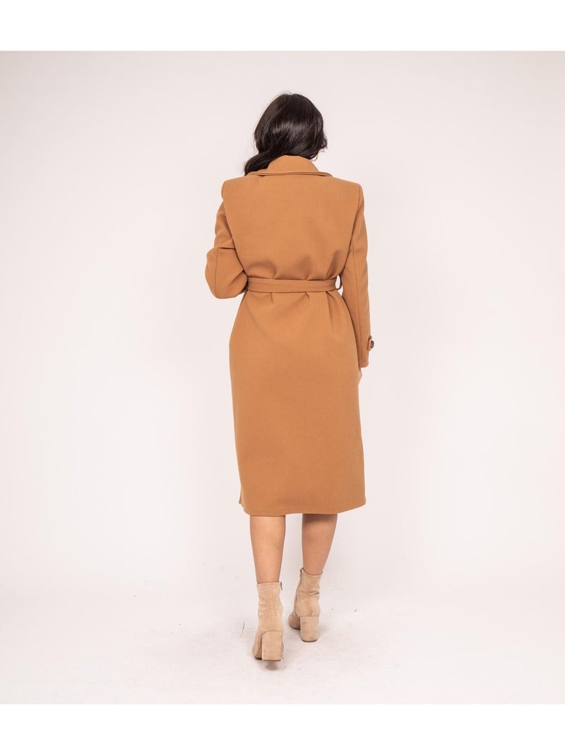 Manteau ceinture UNIZI Marron caramel - Kiabi