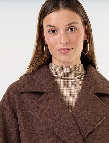 Manteau court à double boutonnage