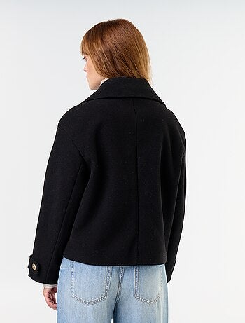 Manteau court à double boutonnage