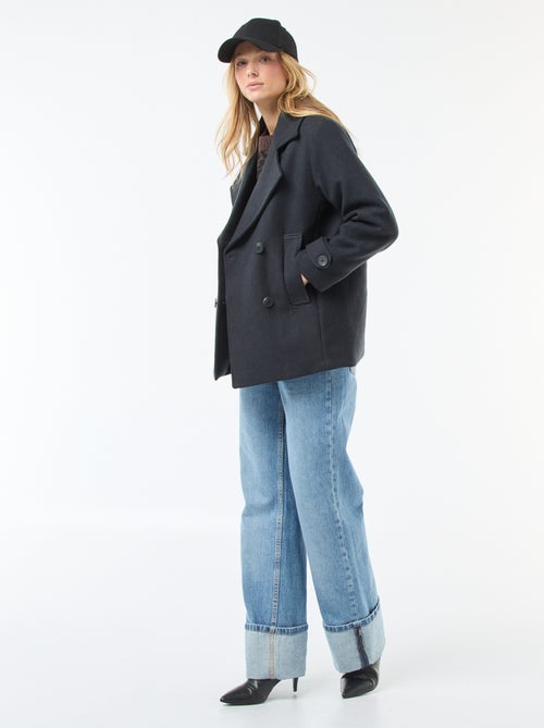 Manteau court facon lainage - Kiabi