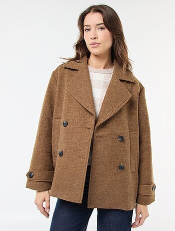 Manteau court facon lainage