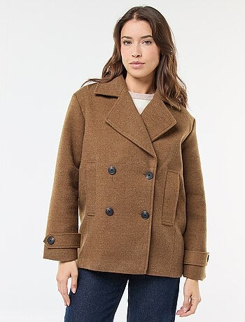 Manteau court facon lainage