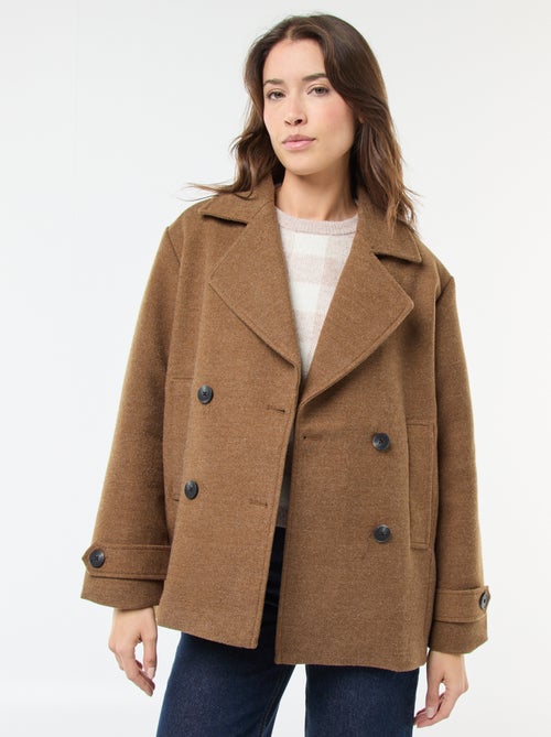 Manteau court facon lainage - Kiabi
