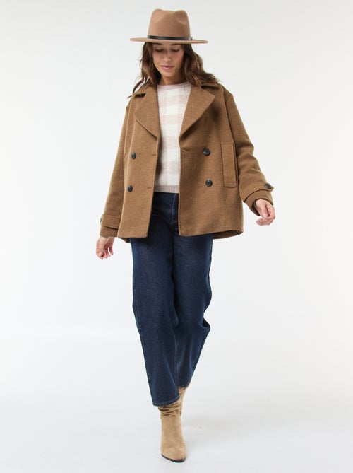 Manteau court facon lainage - Kiabi