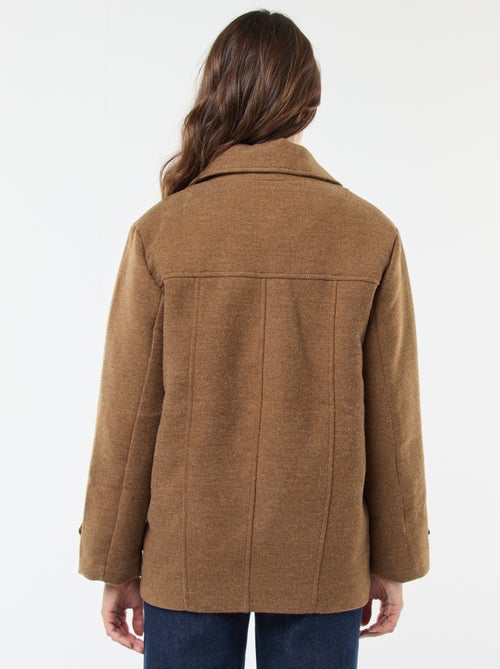 Manteau court facon lainage - Kiabi