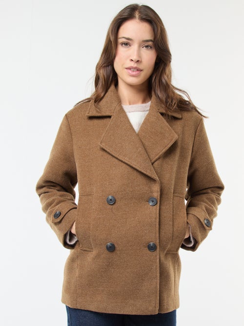 Manteau court facon lainage - Kiabi