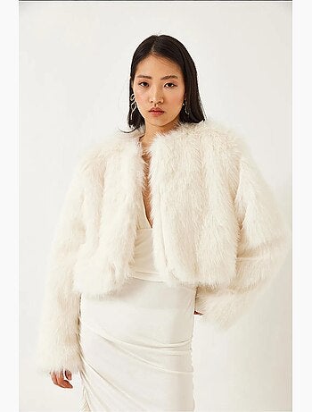 Manteau doublé en fausse fourrure lucci