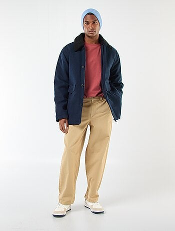 Manteau effet lainage