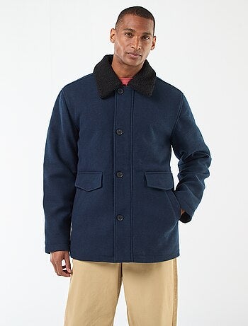 Manteau effet lainage