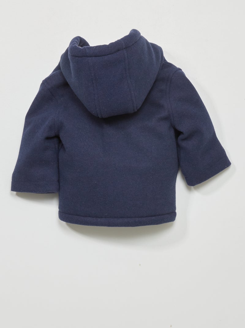 Manteau effet lainage Bleu foncé - Kiabi
