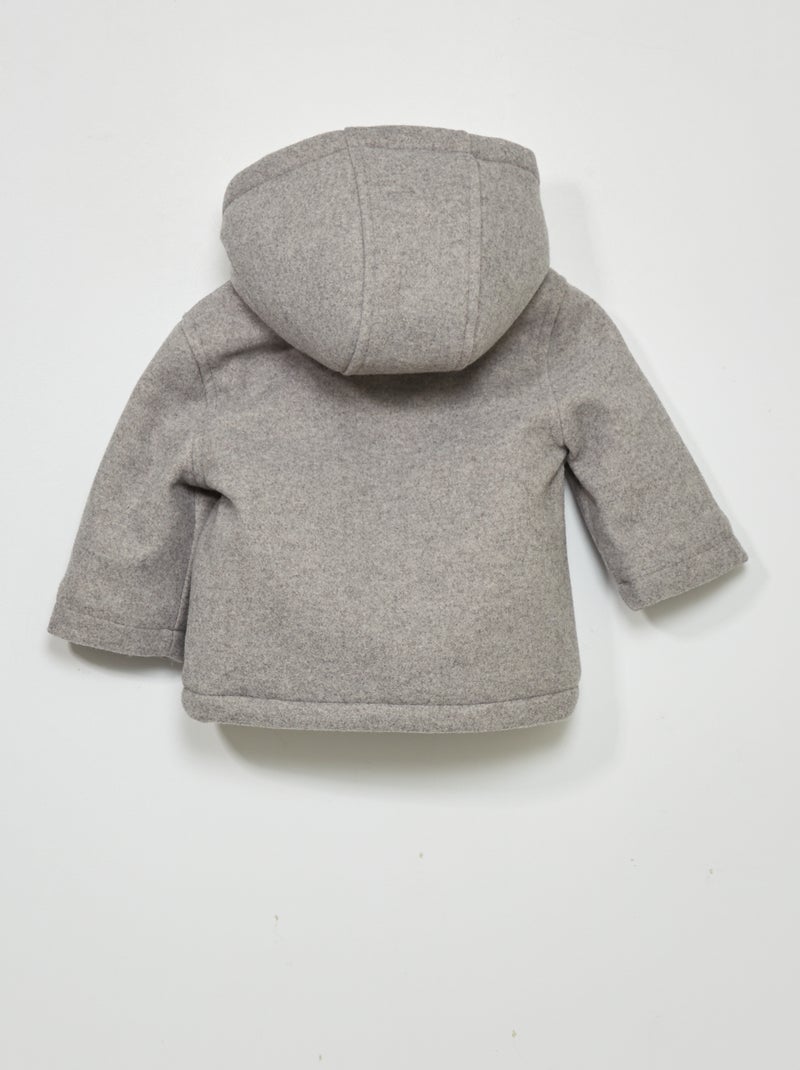 Manteau effet lainage Gris - Kiabi