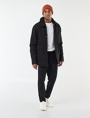 Manteau effet lainage