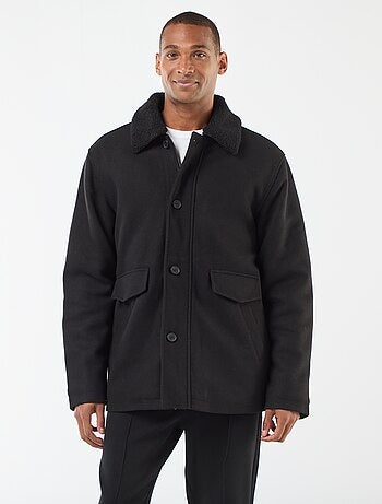 Manteau effet lainage