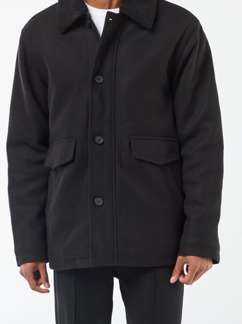 Manteau effet lainage - Kiabi