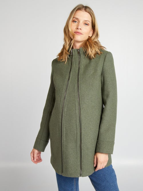 Manteau grossesse en laine - Kiabi