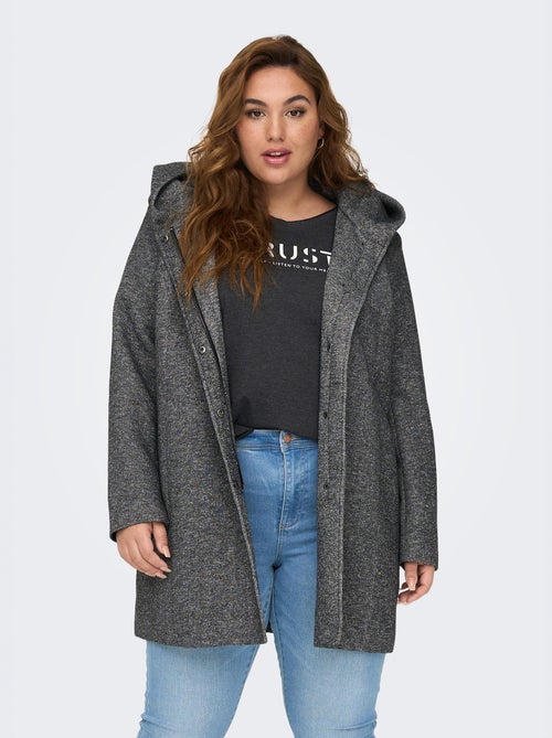 Manteau long à capuche - Kiabi