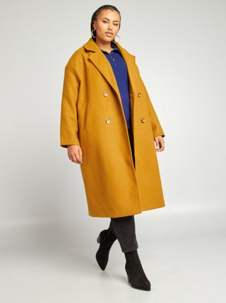 Manteau long avec double boutonnage