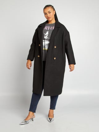 Manteau long avec double boutonnage