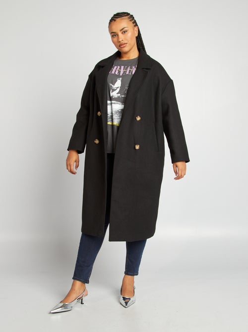 Manteau long avec double boutonnage - Kiabi