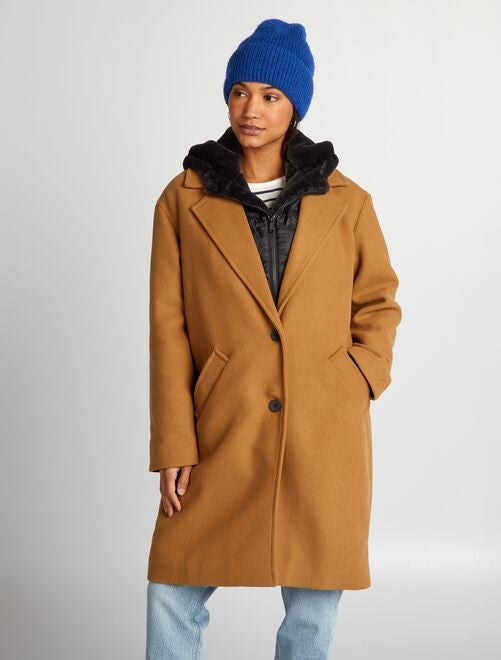 Manteau long avec doublure amovible - 2 en 1 - Kiabi