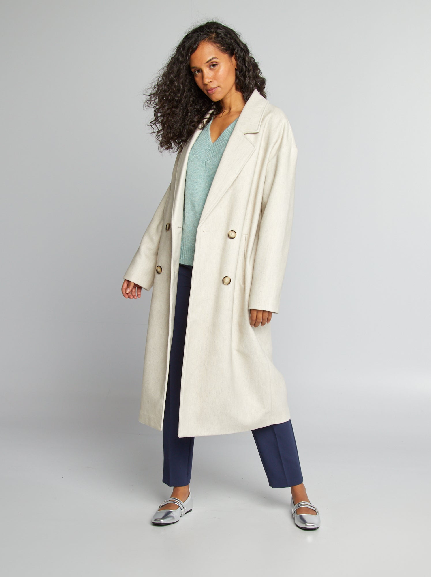 Manteau long chaud femme pas cher Kiabi Belgique