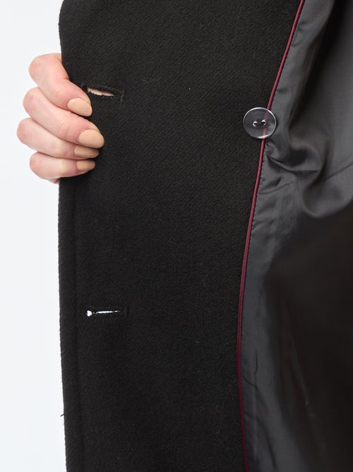 Manteau long chaud à ceinture - Kiabi