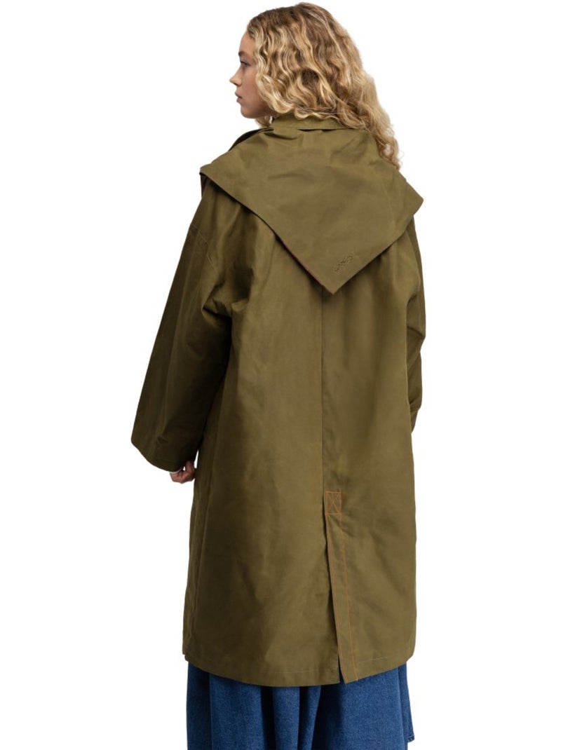 Manteau long ciré femme femme skye-w Gris Vert - Kiabi