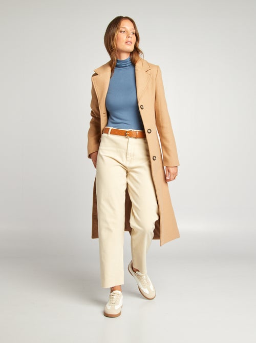 Manteau long en lainage - Kiabi