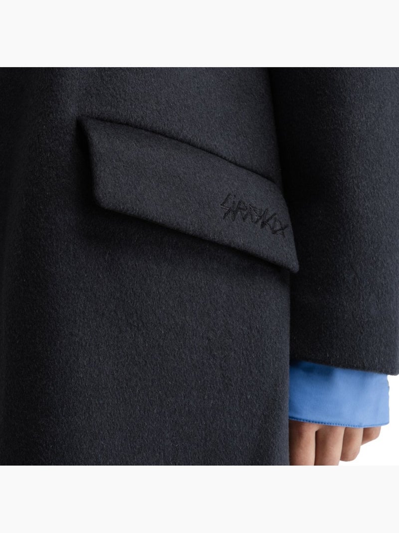 Manteau long en laine femme femme glencoe-w Noir - Kiabi