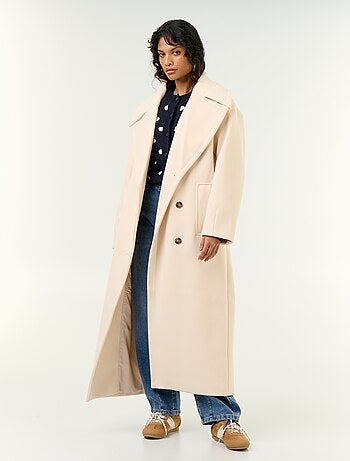 Manteau long esprit lainage