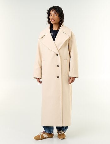Manteau long esprit lainage
