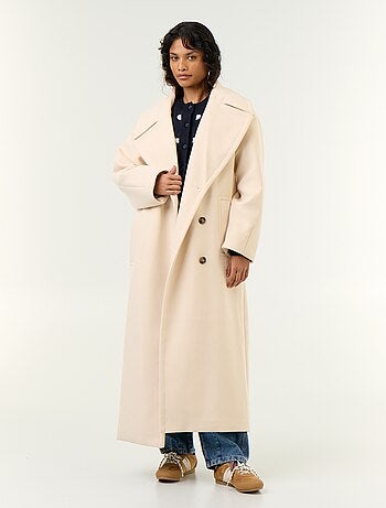 Manteau long esprit lainage