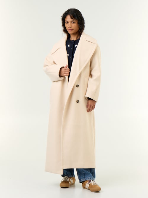 Manteau long esprit lainage - Kiabi Manteau long esprit lainage - Kiabi