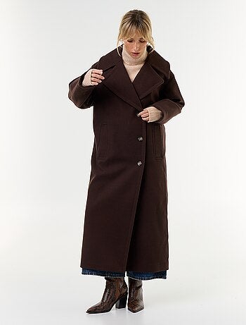 Manteau long esprit lainage