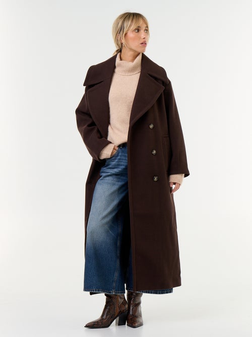 Manteau long esprit lainage - Kiabi Manteau long esprit lainage - Kiabi