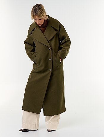 Manteau long esprit lainage