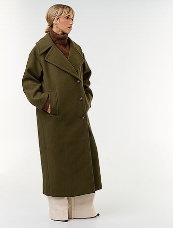 Manteau long esprit lainage